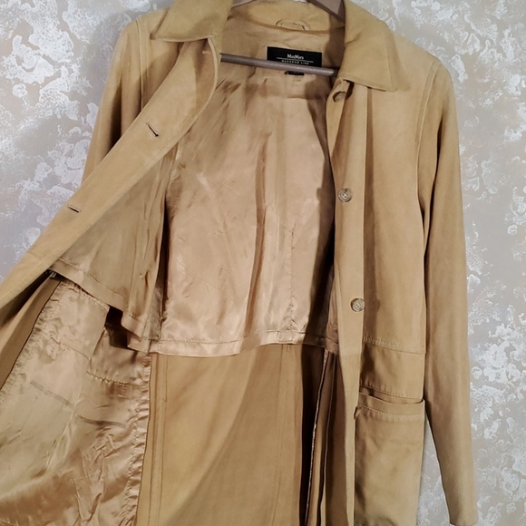 Maxmara weekend tan suede jacket sz 2 - Picture 5 of 16